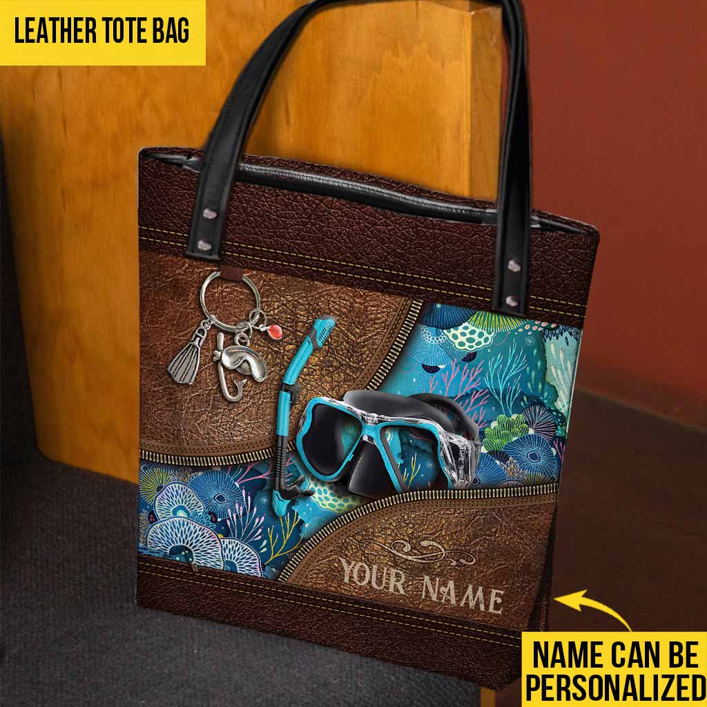 Love The Ocean - Scuba Diving Personalized Tote Bag