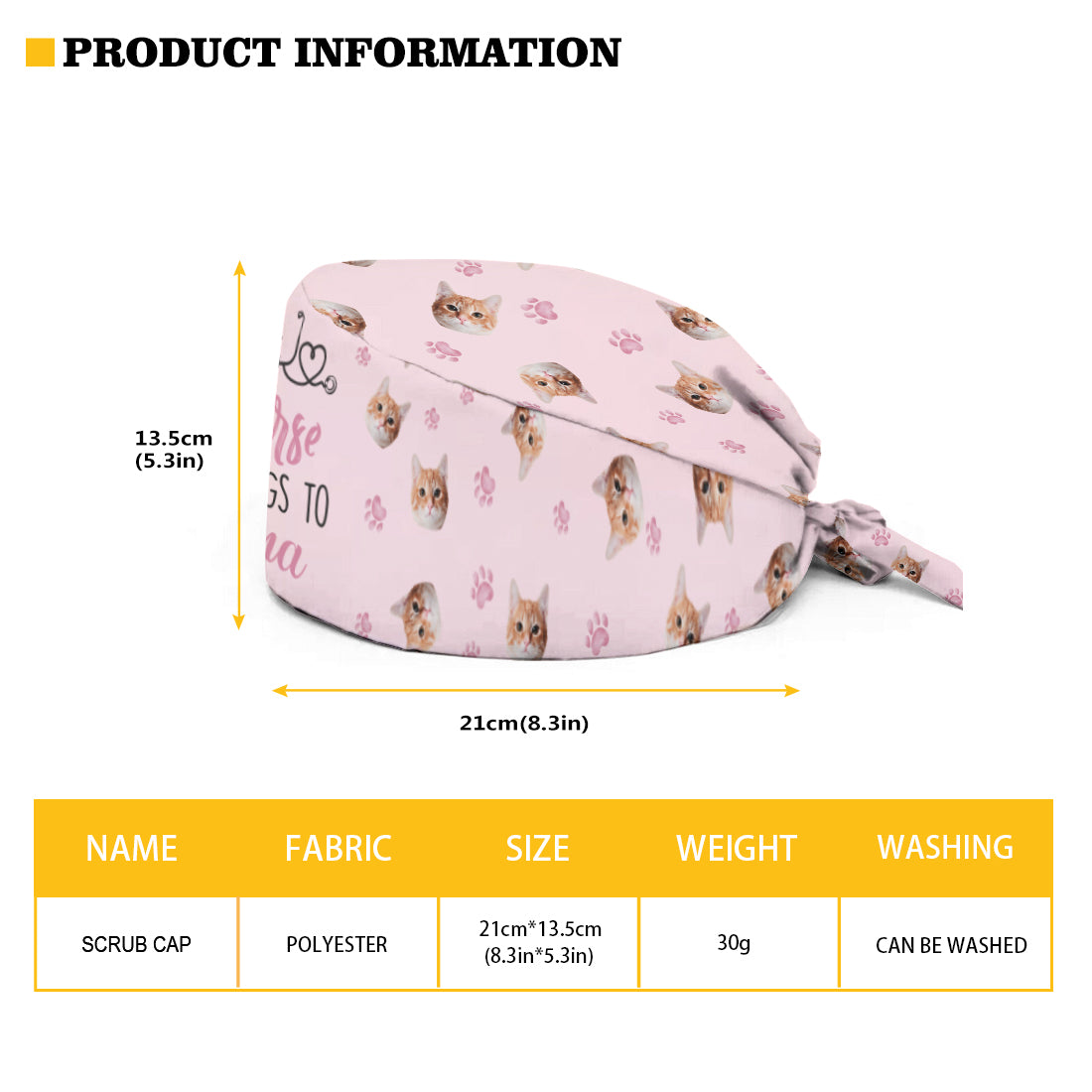 This Human Belong To - Personalized Nurse Scrub Cap