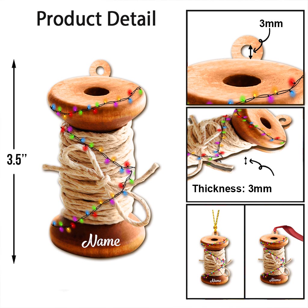 Collection d'articles de couture - Ornement de Noël personnalisé (Impression recto verso)