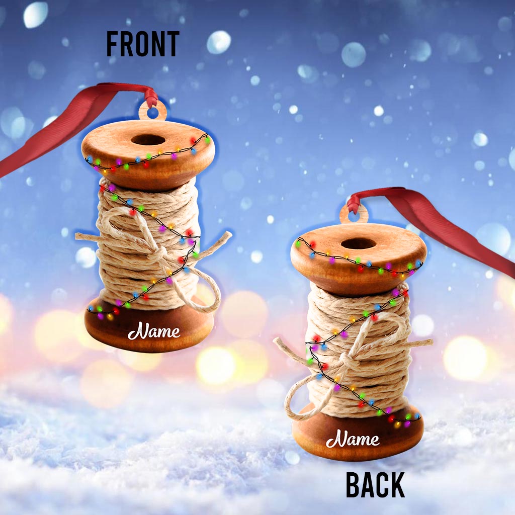 Collection d'articles de couture - Ornement de Noël personnalisé (Impression recto verso)