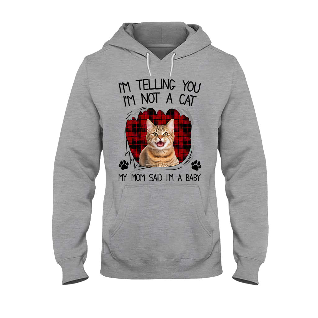 Meine Mama sagte, ich sei ein Baby – Personalisiertes Katzen-T-Shirt und Hoodie