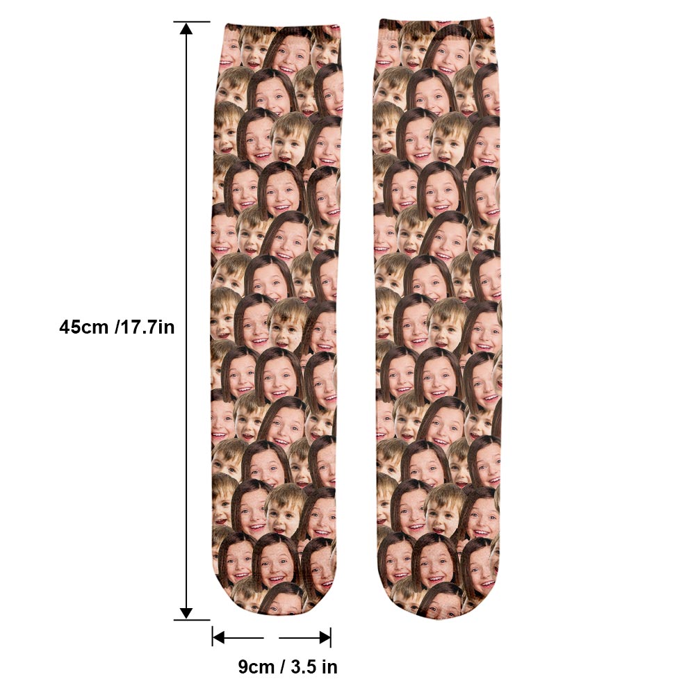 Customizable Printed Face - Personalized Kid Socks