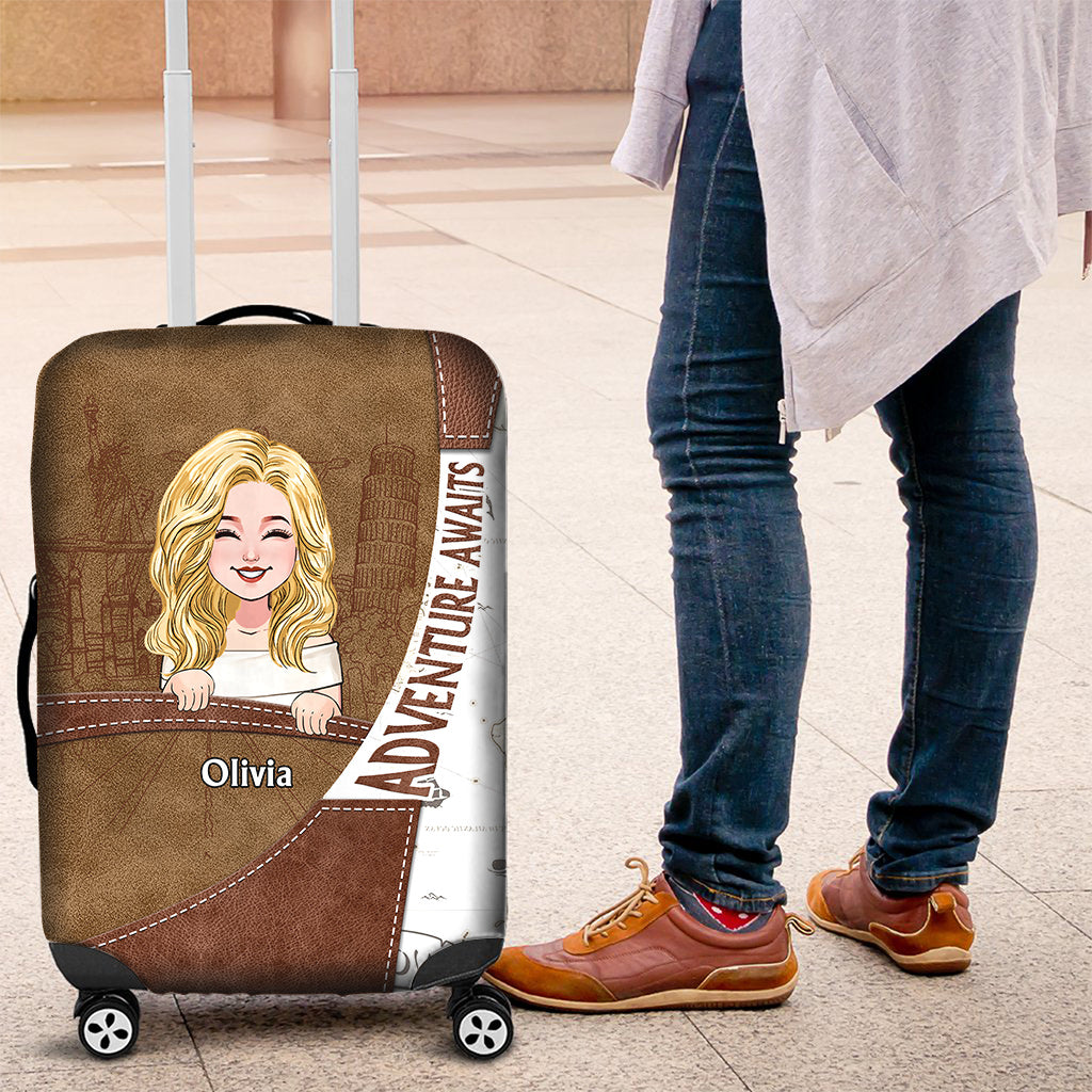 Adventure Awaits - Personalized Travelling Luggage Cover