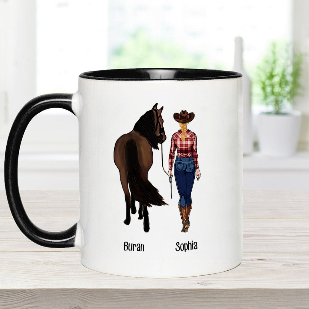 Just A Girl Who Loves Horses - Personalized Horse Accent Mug