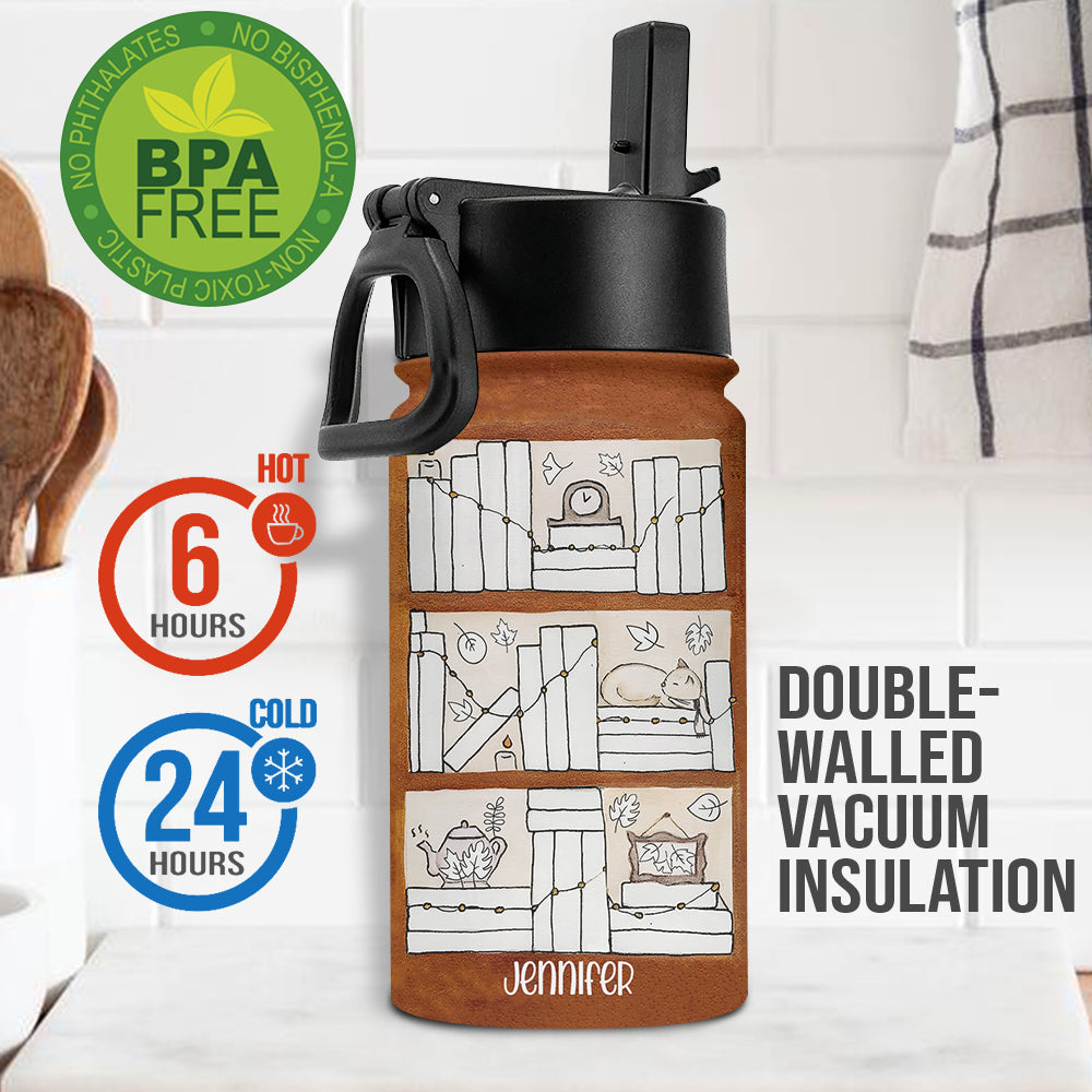 Four Seasons Reading Tracker - Personalized Book Kids Water Bottle