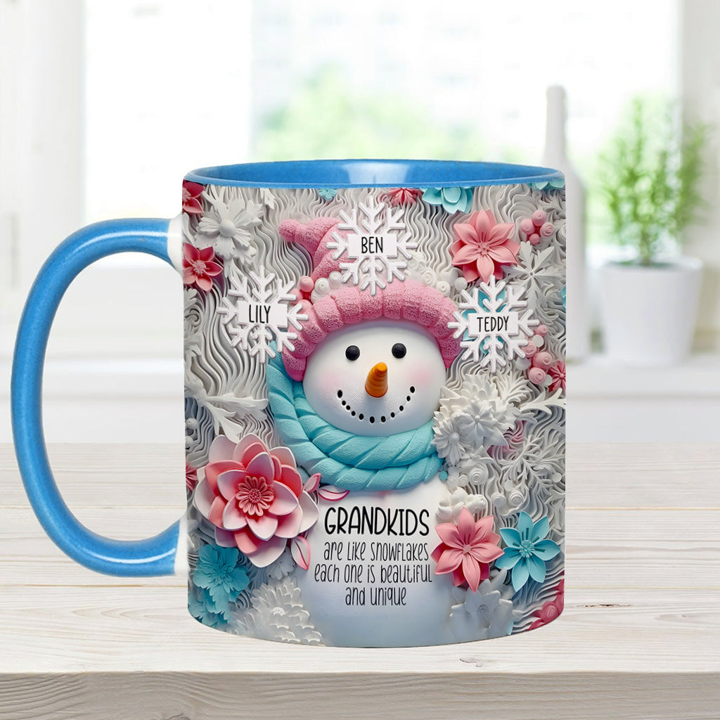 Les petits-enfants sont comme des flocons de neige - Cadeau pour grand-mère - Mug personnalisé