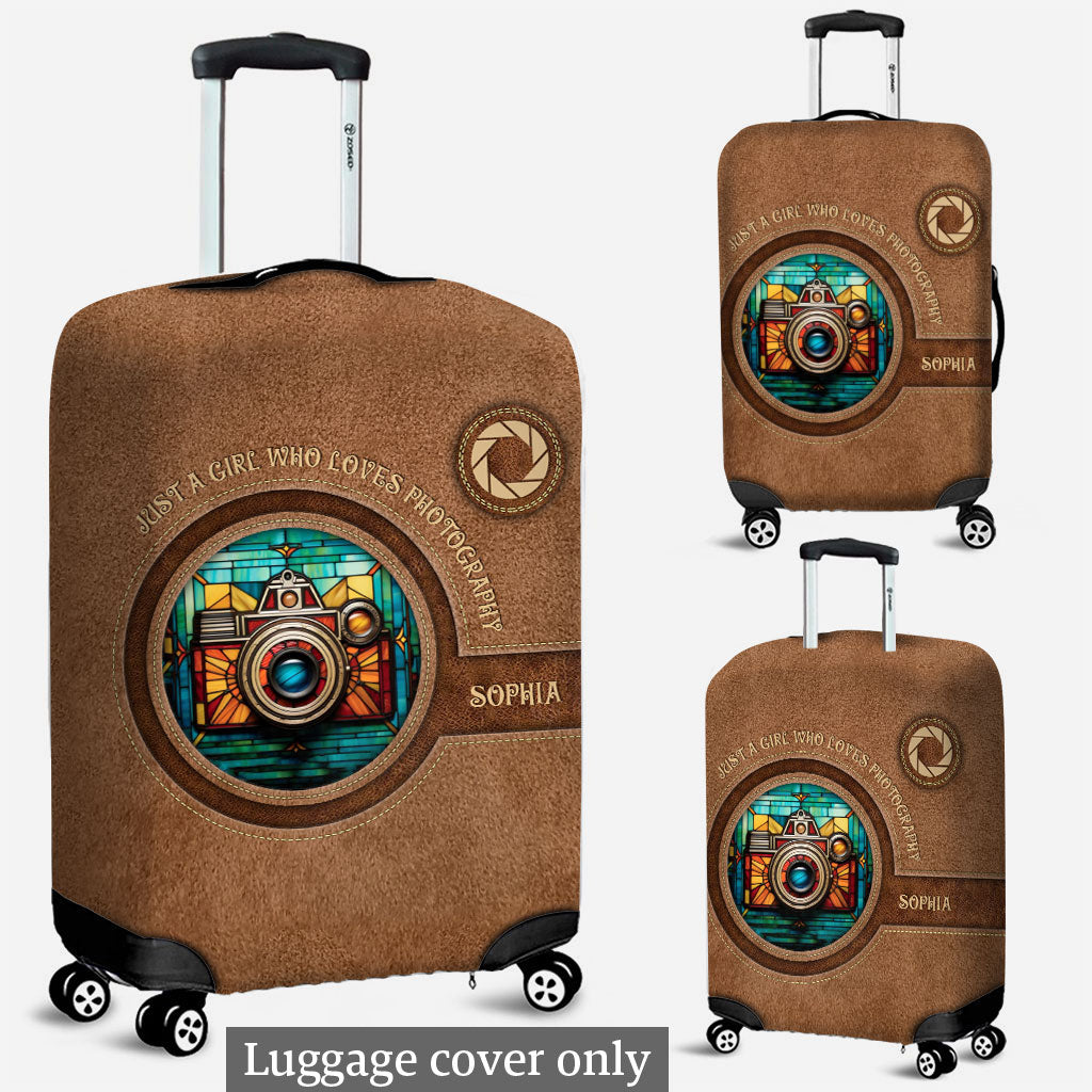 Just A Girl Who Loves Photography - Personalized Photography Luggage Cover