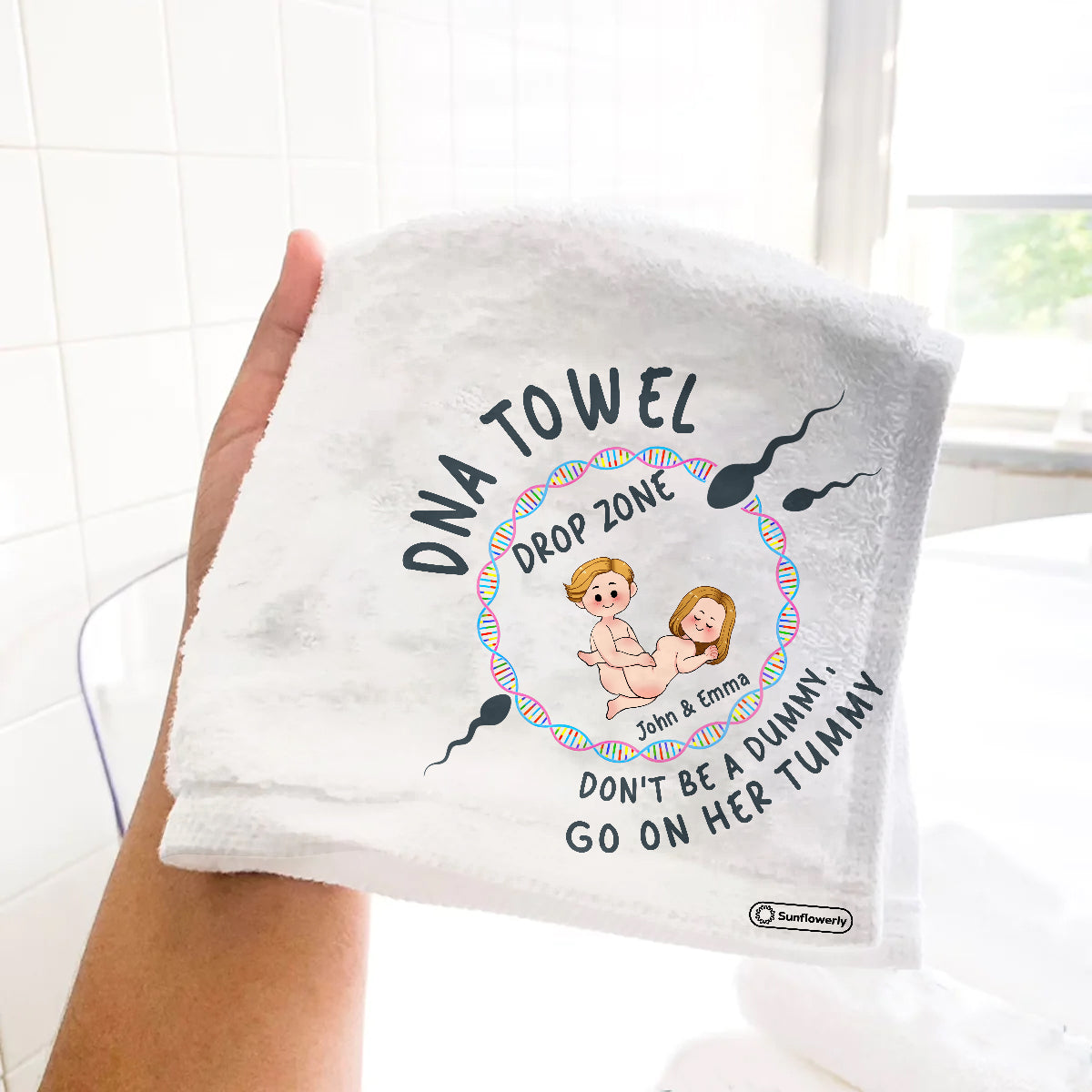 Drop Zone - Personalized Couple Golf Towel