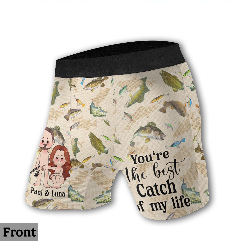 Tu es la plus belle prise de ma vie - Boxers de pêche personnalisés pour hommes