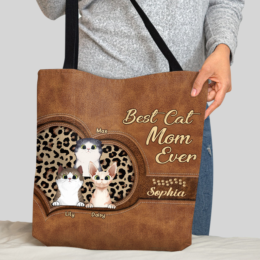 Important Cat Mom Stuff - Personalized Cat Tote Bag