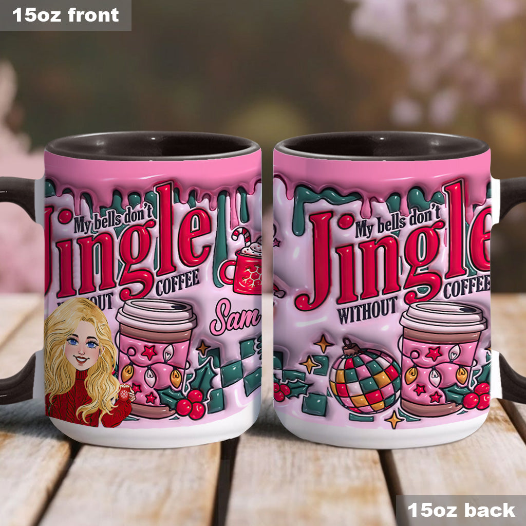 Mes cloches ne sonnent pas sans café - Mug personnalisé à l'effigie du café