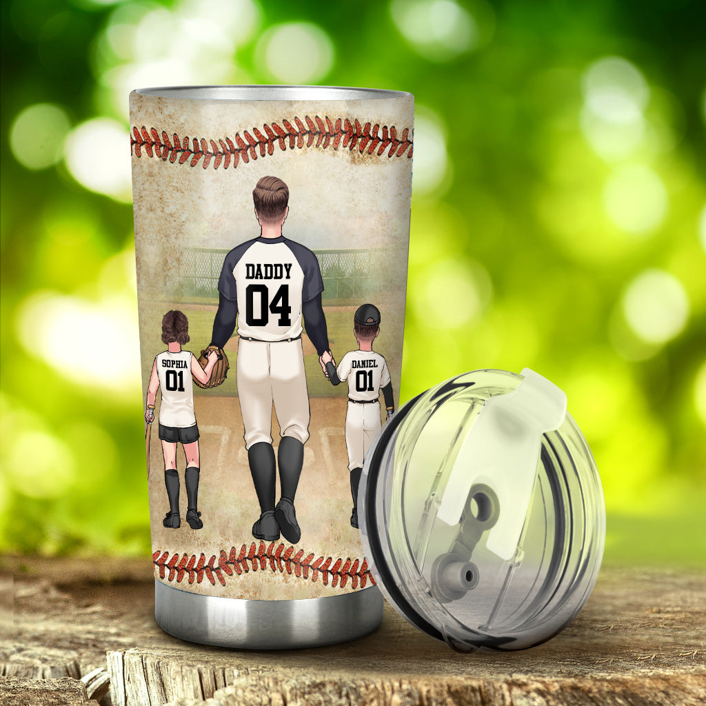Thank You Dad My Biggest Fan - Personalized Baseball Tumbler