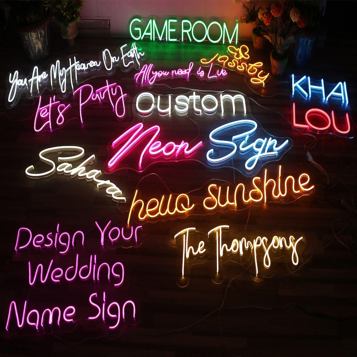 Texte personnalisé - Enseigne lumineuse personnalisée pour ma petite-fille
