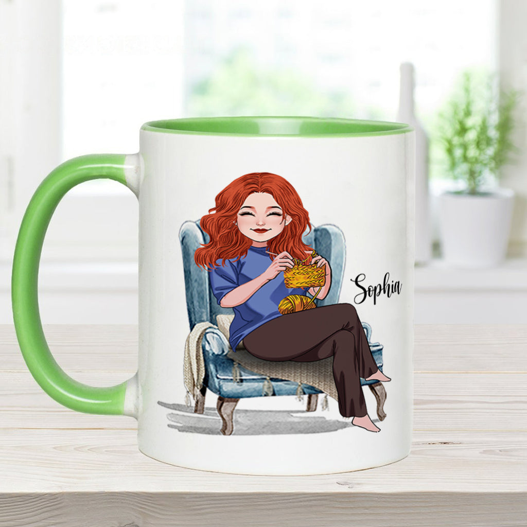 I'm A Hooker On My Spare Time - Personalized Crocheting Accent Mug