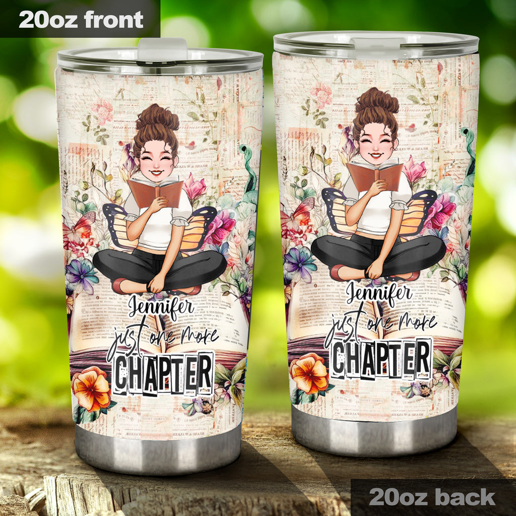 Just One More Chapter - Personalized Book Tumbler