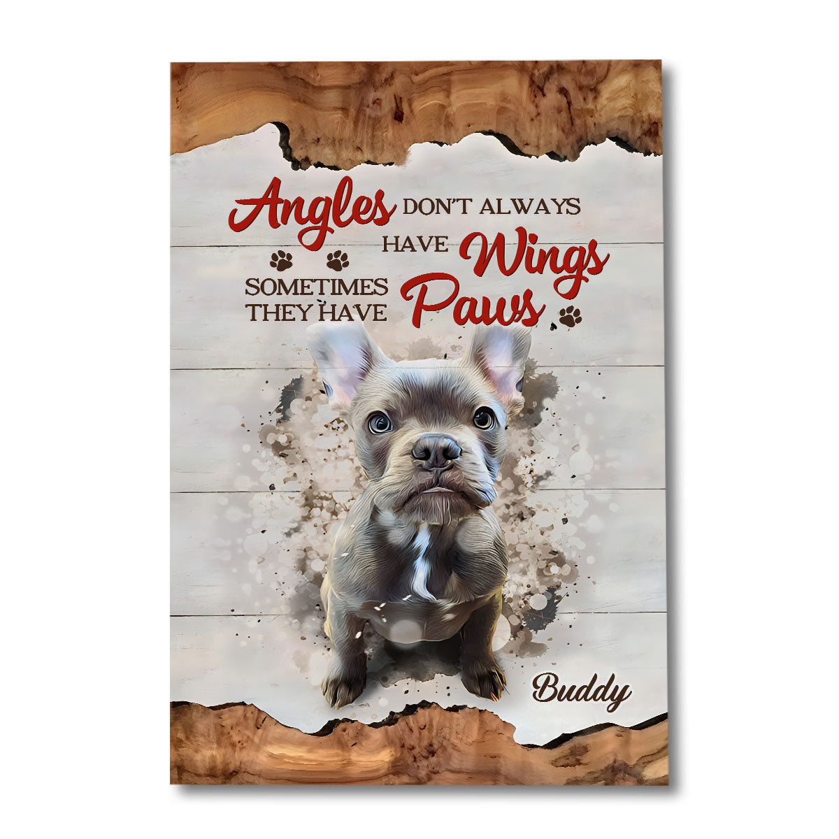 Les anges n'ont pas toujours d'ailes - Toile et affiche personnalisées pour chiens