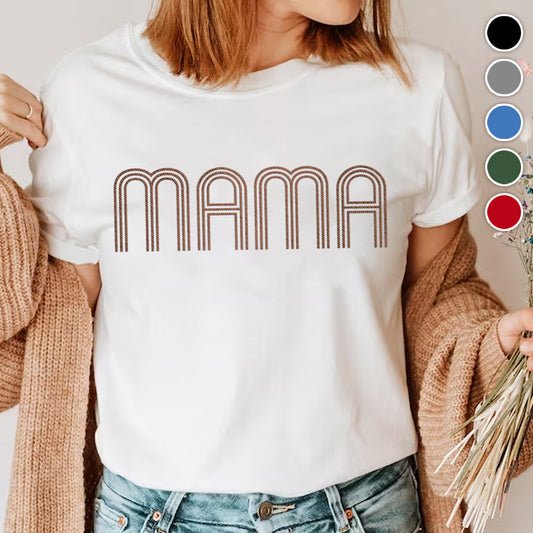 Custom Name - Personalized Mother Embroidered T-shirt