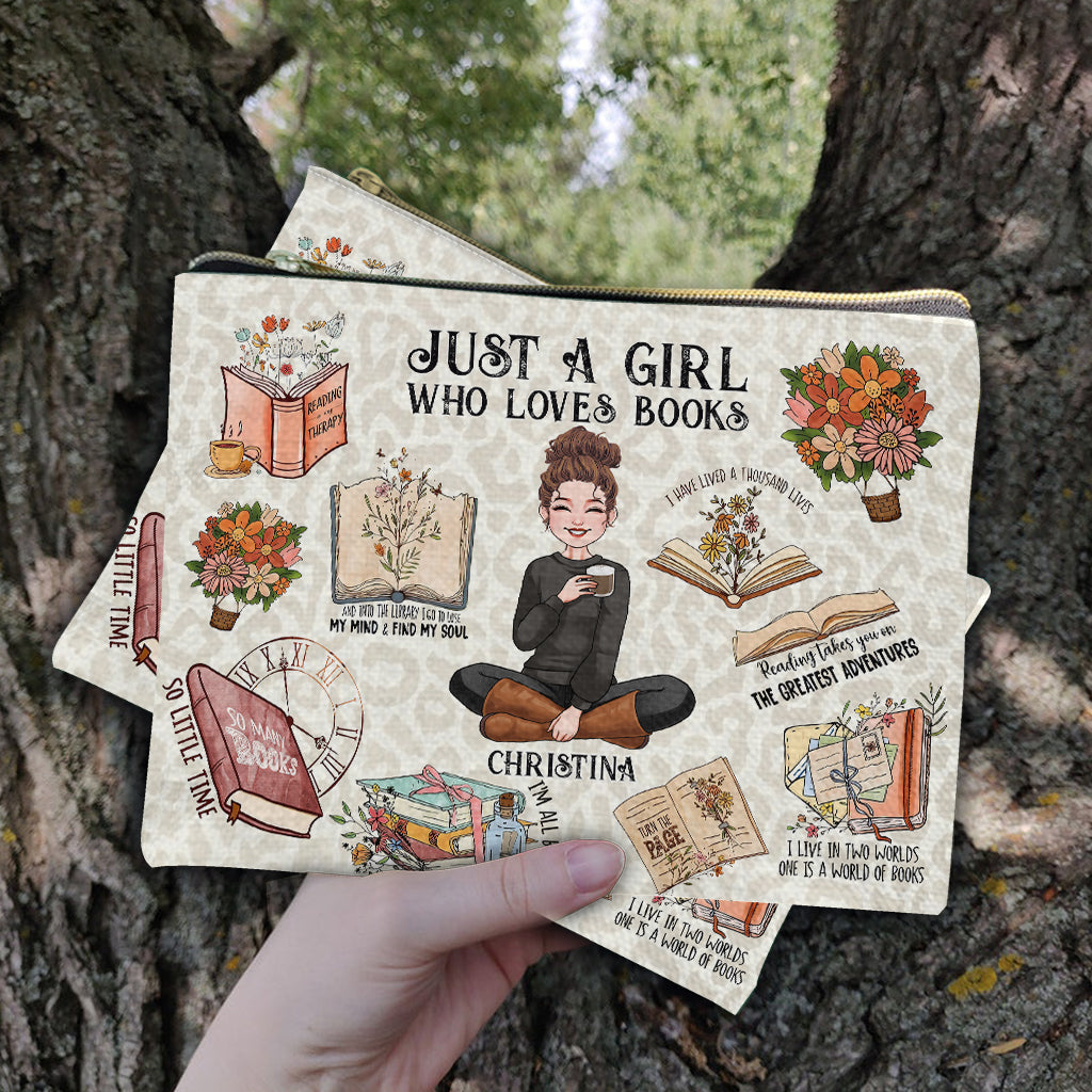Just A Girl Who Loves Books - Personalized Book Pouch