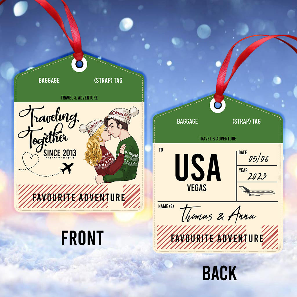 Travelling Together - Travelling gift for wife, boyfriend, girlfriend - Personalized Ornament