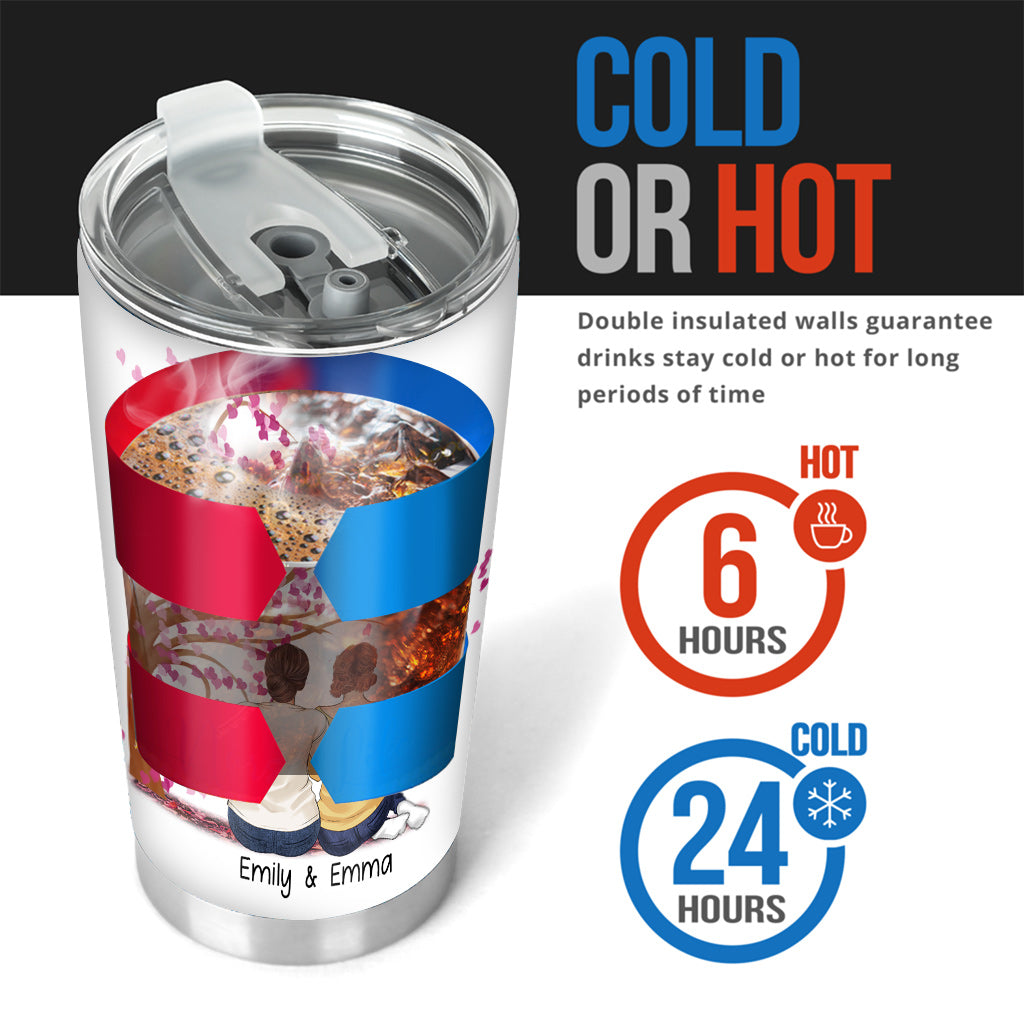 Ich würde für dich durchs Feuer gehen – personalisierter Schwester-Trinkbecher