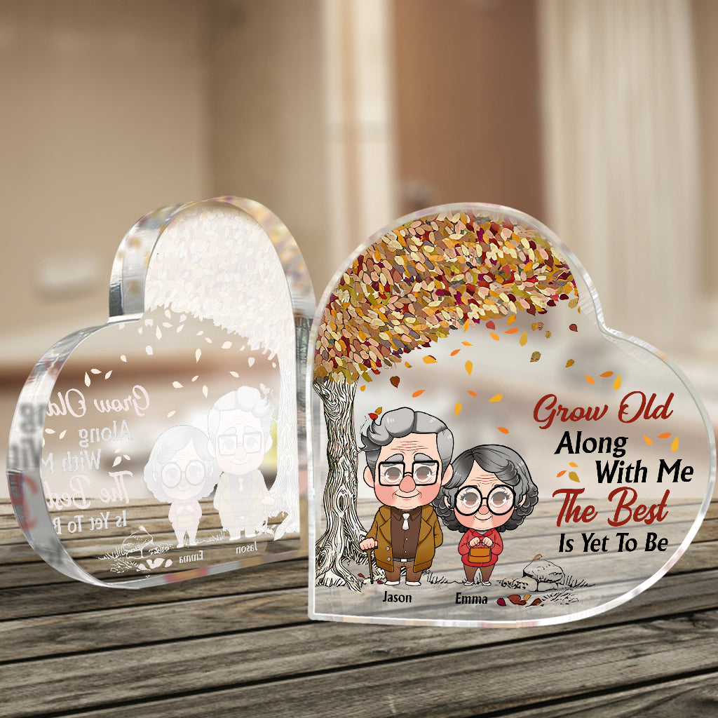 Grow Old Along With Me - Personalized Husband And Wife Custom Shaped Acrylic Plaque