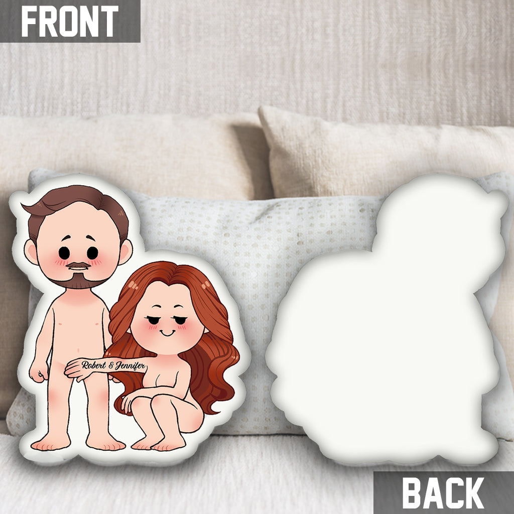 Love You To The Moon And Back - Personalized Couple Shaped pillow