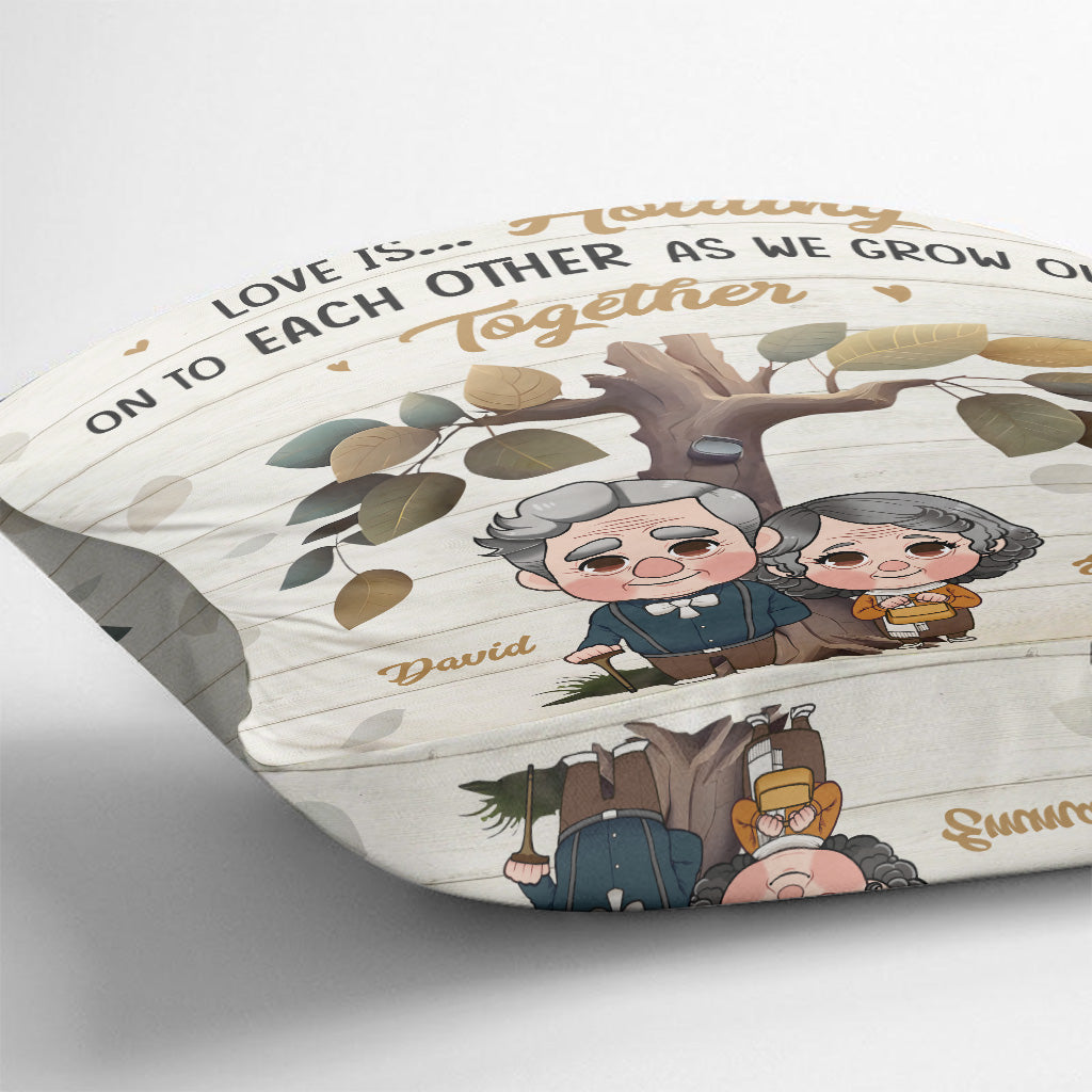 Grow Old Together - Personalized Couple Throw Pillow