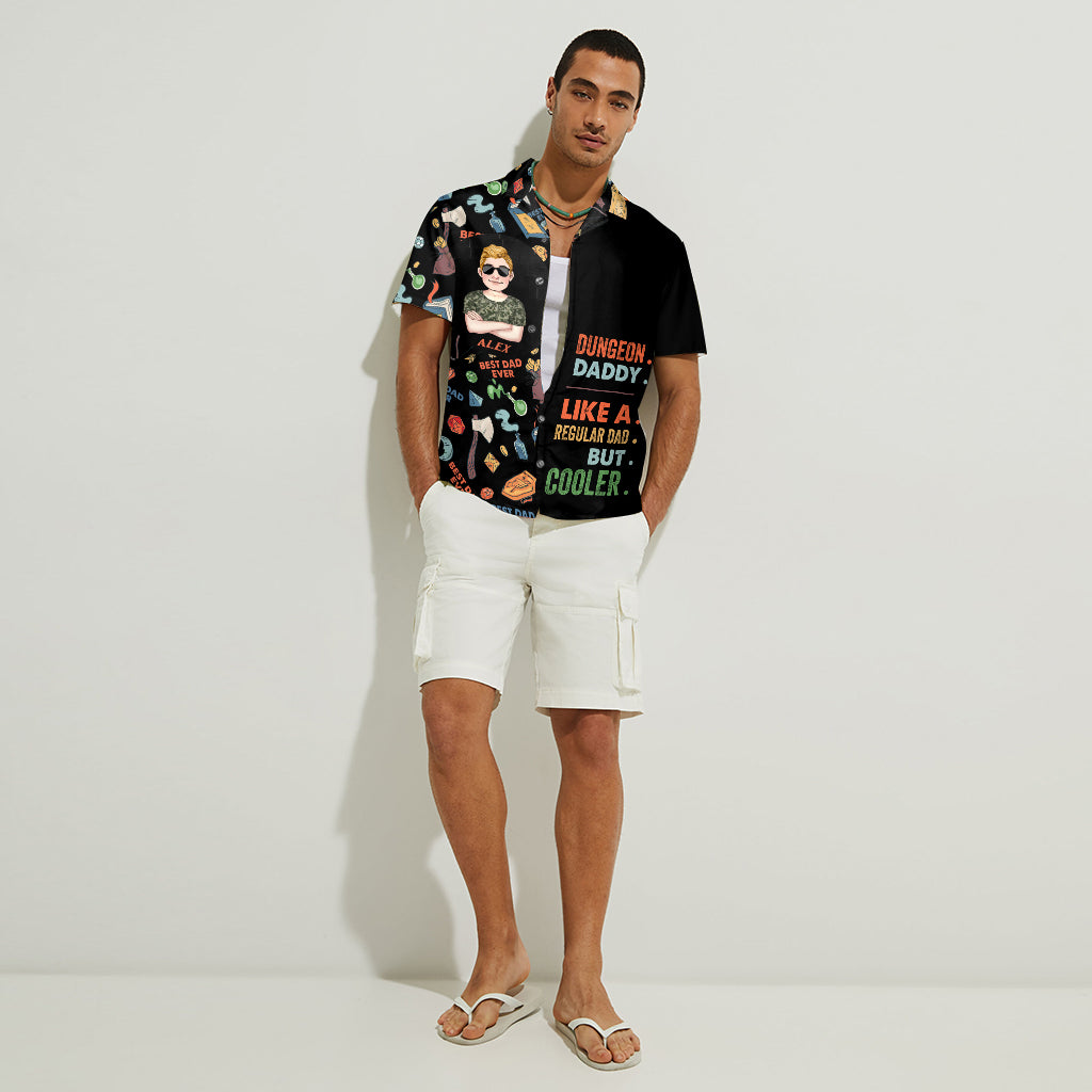 Like A Regular Dad But Cooler - Personalized RPG Hawaiian Shirt