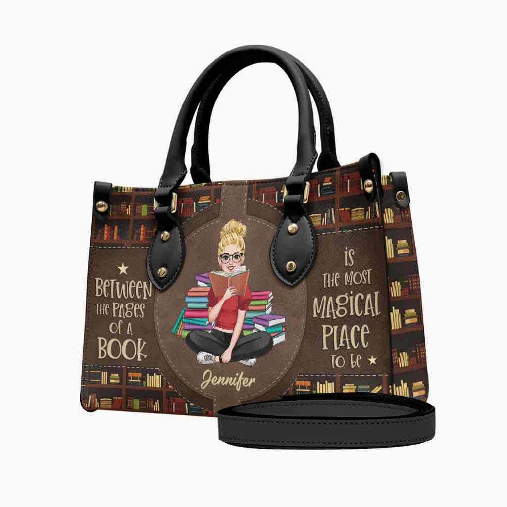All You Need Is A Good Book - Personalized Book Leather Handbag