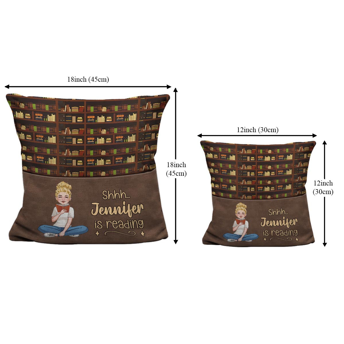 Quiet I'm Reading - Personalized Book Pocket Pillow