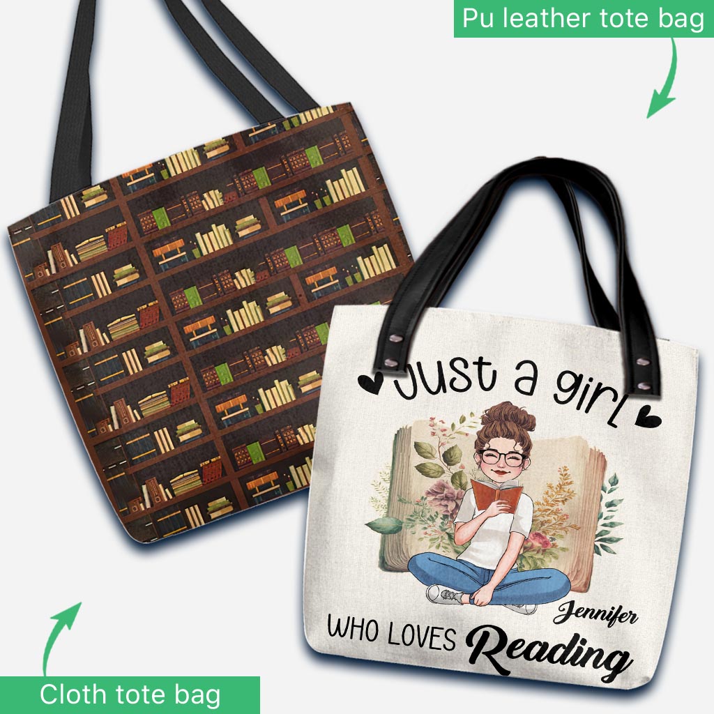 Just A Girl Who Loves Reading - Personalized Book Tote Bag