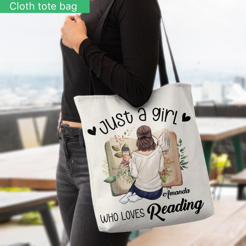 Just A Girl Who Loves Reading - Personalized Book Tote Bag