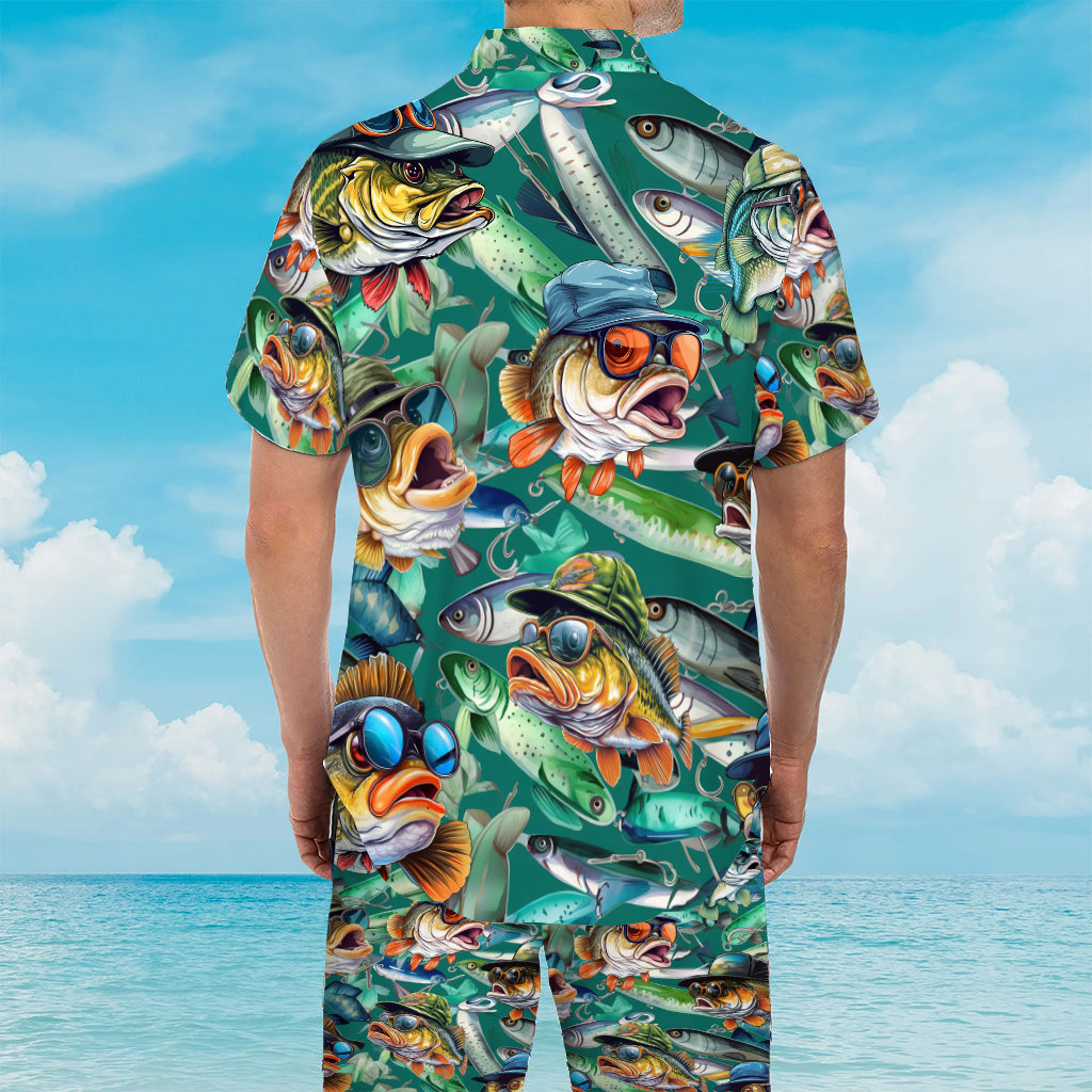 Love Fishing - Personalized Fishing Hawaiian Shirt & Men Shorts