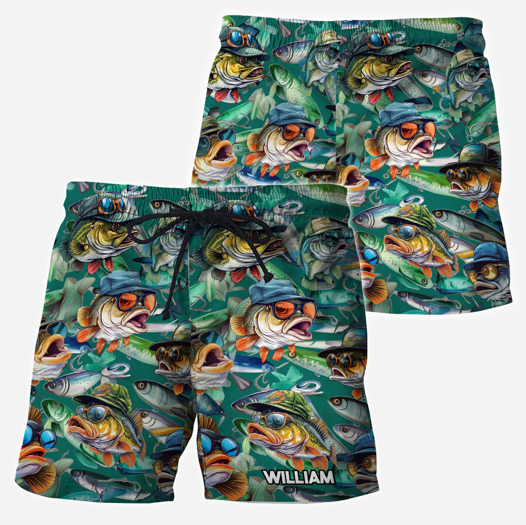 Love Fishing - Personalized Fishing Hawaiian Shirt & Men Shorts