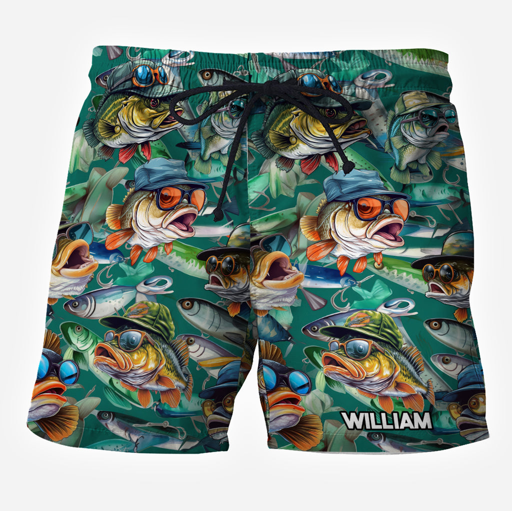 Love Fishing - Personalized Fishing Hawaiian Shirt & Men Shorts