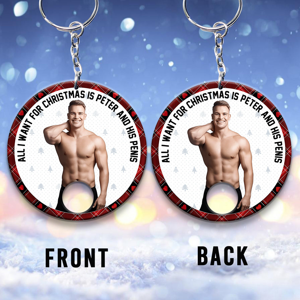 All I Want For Christmas - Personalized Couple Keychain