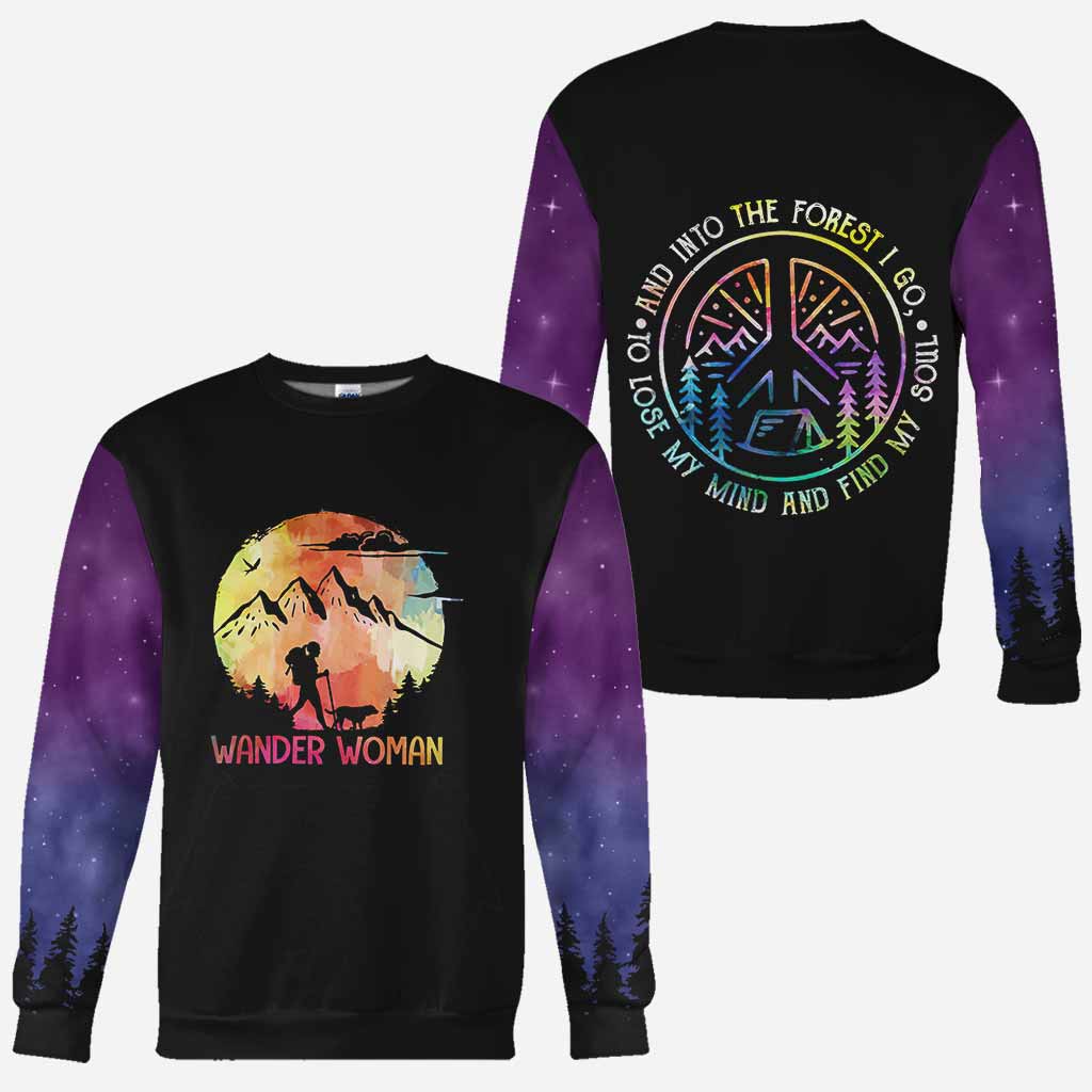 And Into The Forest I Go - Hiking All Over T-shirt and Hoodie 112021