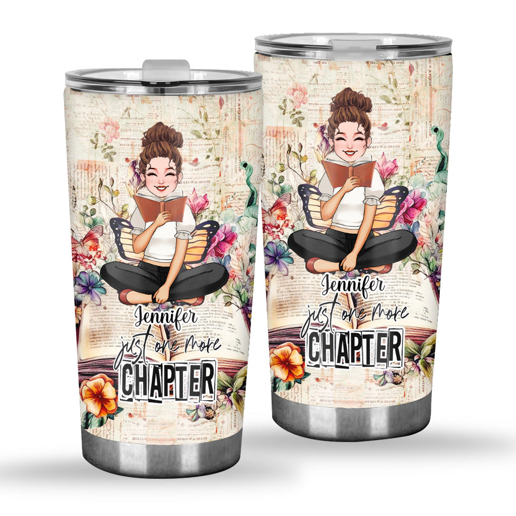 Just One More Chapter - Personalized Book Tumbler