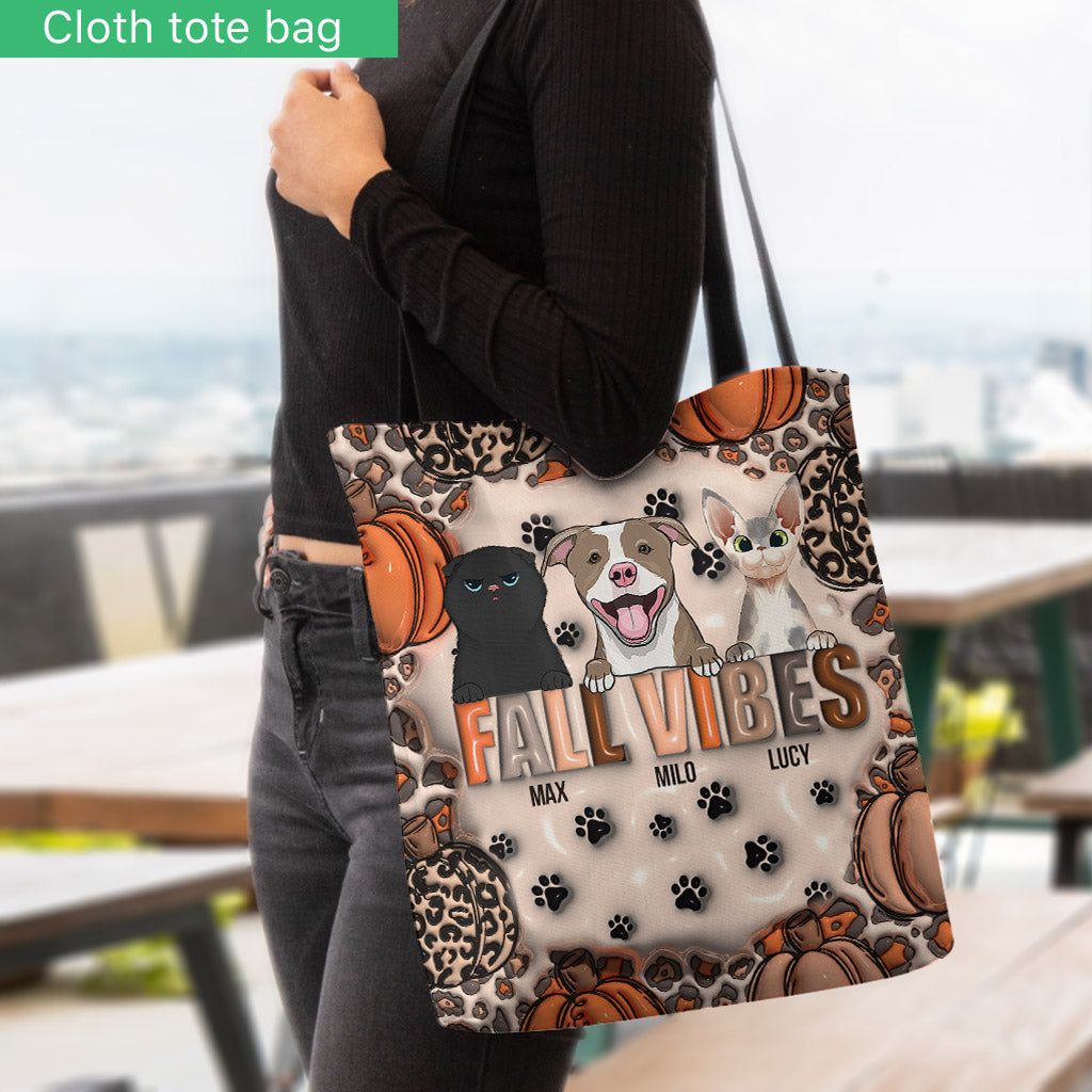 Fall Vibes - Gift for dog lovers - Personalized Tote Bag