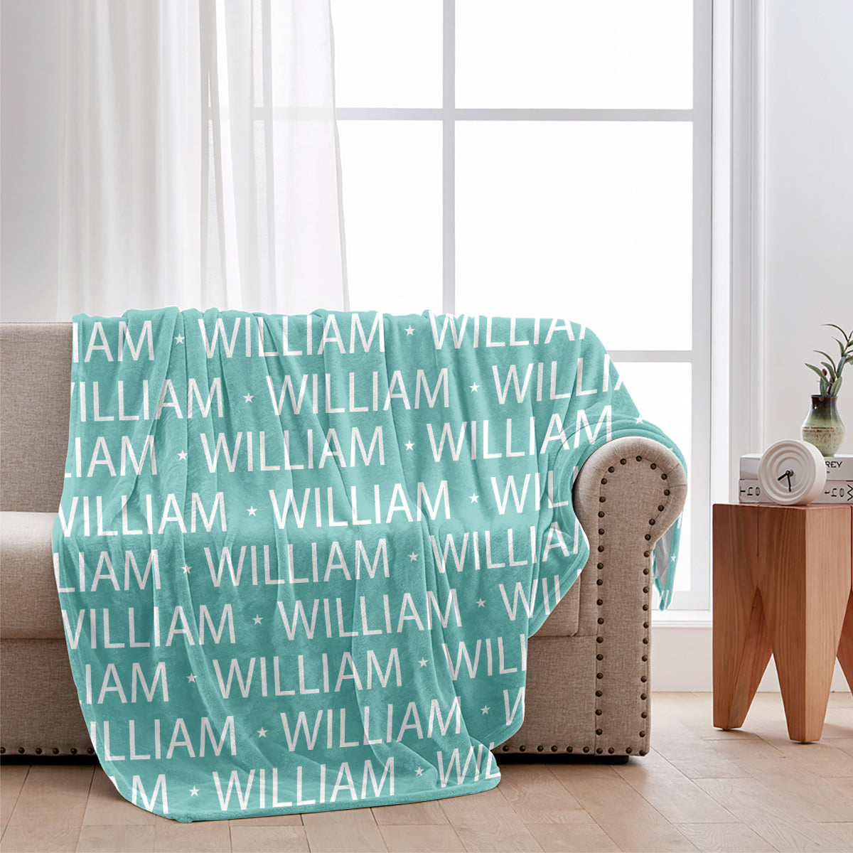 Individuelles Namensmuster – Geschenk für den Enkel – Personalisierte Decke