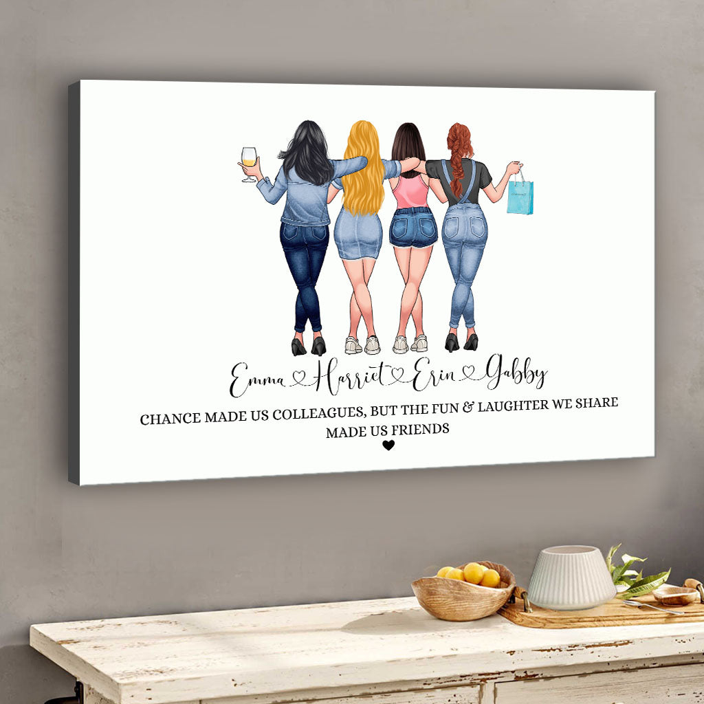 Der Zufall hat uns zu Kollegen gemacht – Personalisierte Leinwand und Poster für Kollegen