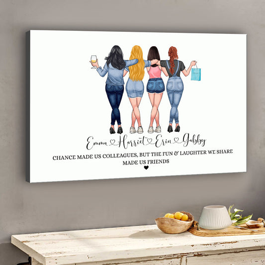 Der Zufall hat uns zu Kollegen gemacht – Personalisierte Leinwand und Poster für Kollegen