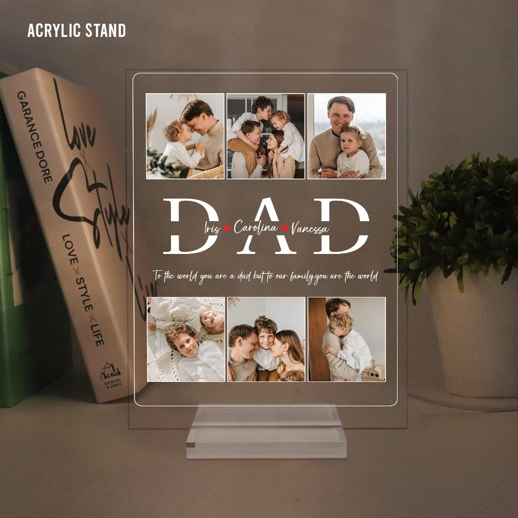 Best Dad Ever - Personalized Father Transparent Acrylic Plaque