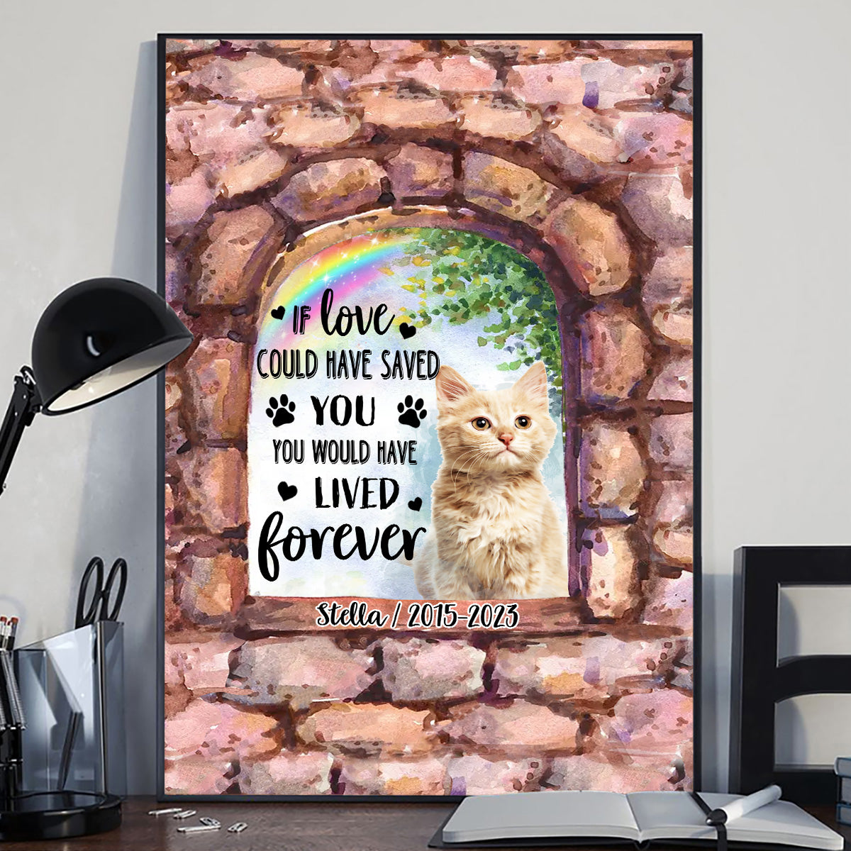 Nicht mehr an meiner Seite – Personalisierte Hundeleinwand und Poster