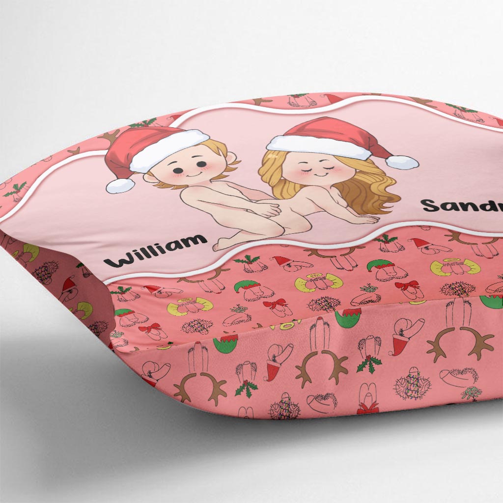 All I Want For Christmas - Personalized Couple Throw Pillow