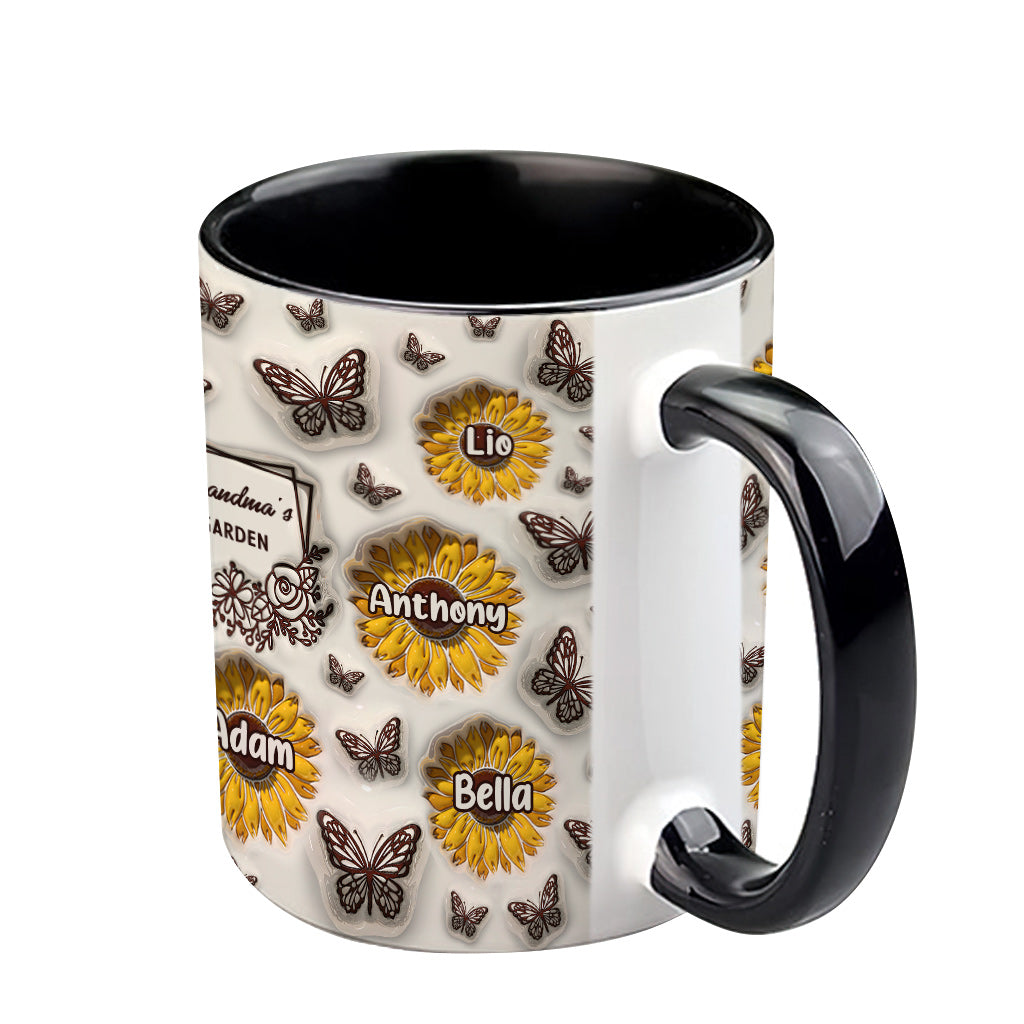 Le jardin de tournesols de grand-mère - Cadeau pour grand-mère - Mug personnalisé