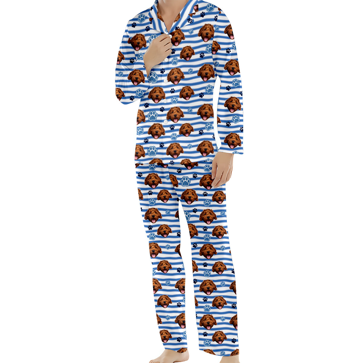 Ambiance maman de chien - Pyjamas à boutons personnalisés pour chien