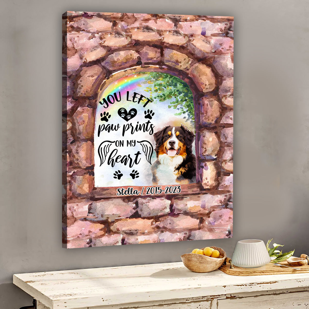 Nicht mehr an meiner Seite – Personalisierte Hundeleinwand und Poster