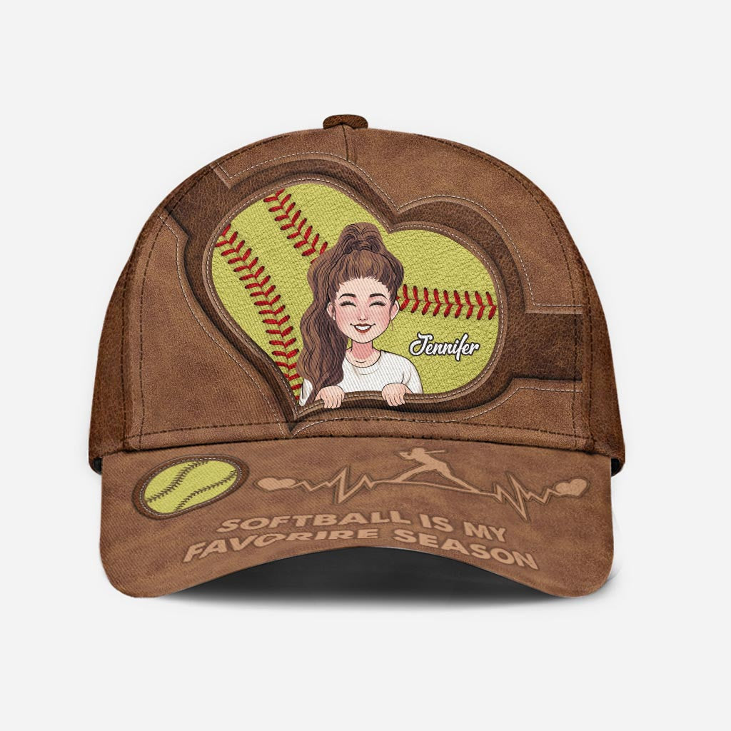 Softball Is My Favorite Season - Personalized Softball Classic Cap