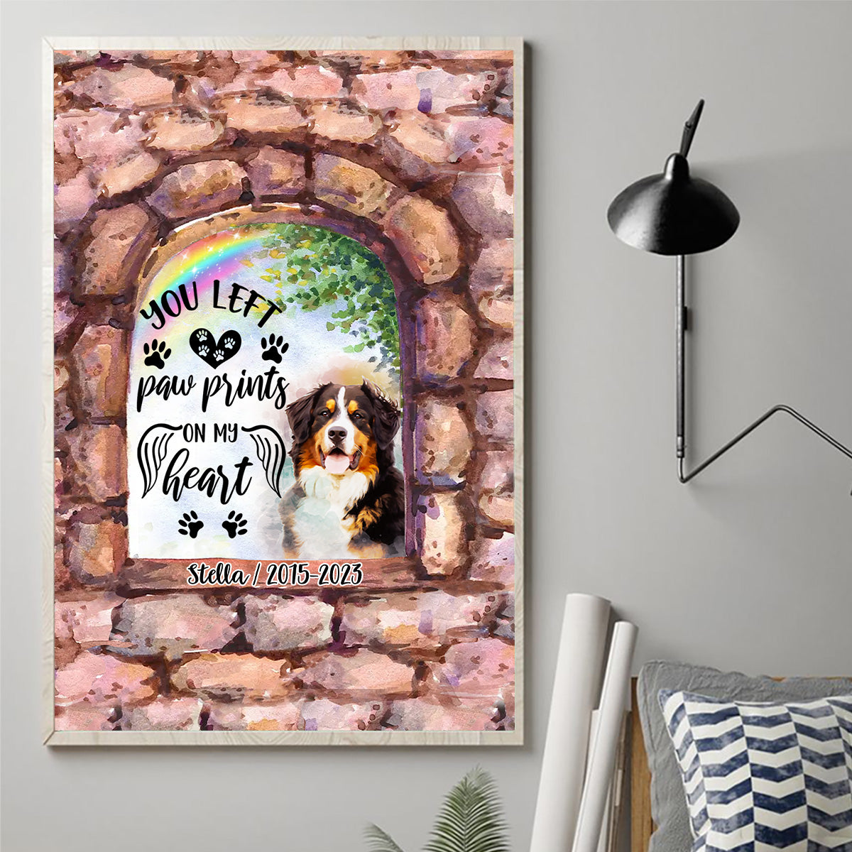 Nicht mehr an meiner Seite – Personalisierte Hundeleinwand und Poster